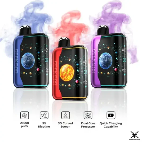 特惠【買5贈1】星空GEEK BAR Pulse X 25000口拋棄式主機 | Pulse模式強化擊喉感與煙霧量 可調氣流打造個人化抽吸體驗