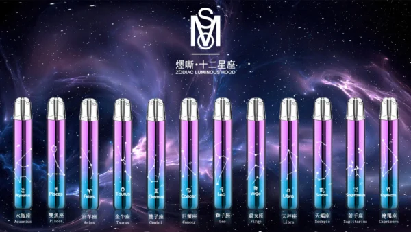爅嘶 MSO 十二星座一代主機 | 星座主題個性化設計 | 輕量霧化穩定續航日常隨身風格機