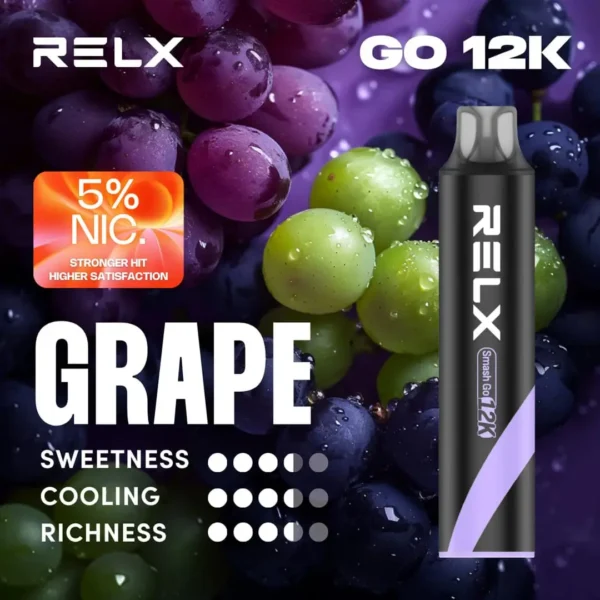 Grape-5.webp RELX Smash Go 12000抛棄式主機 | 時尚外型搭配輕巧設計 攜帶方便隨時使用 打造無負擔體驗