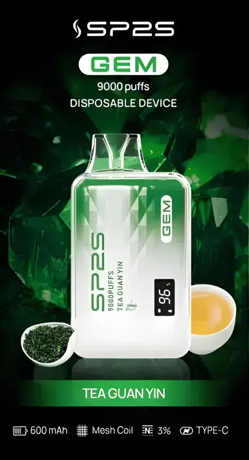 SP2S GEM 9000口 | 大容量霧化設備 | 長效續航穩定輸出果香層次清晰 開啟無與倫比的流暢吸啜時光